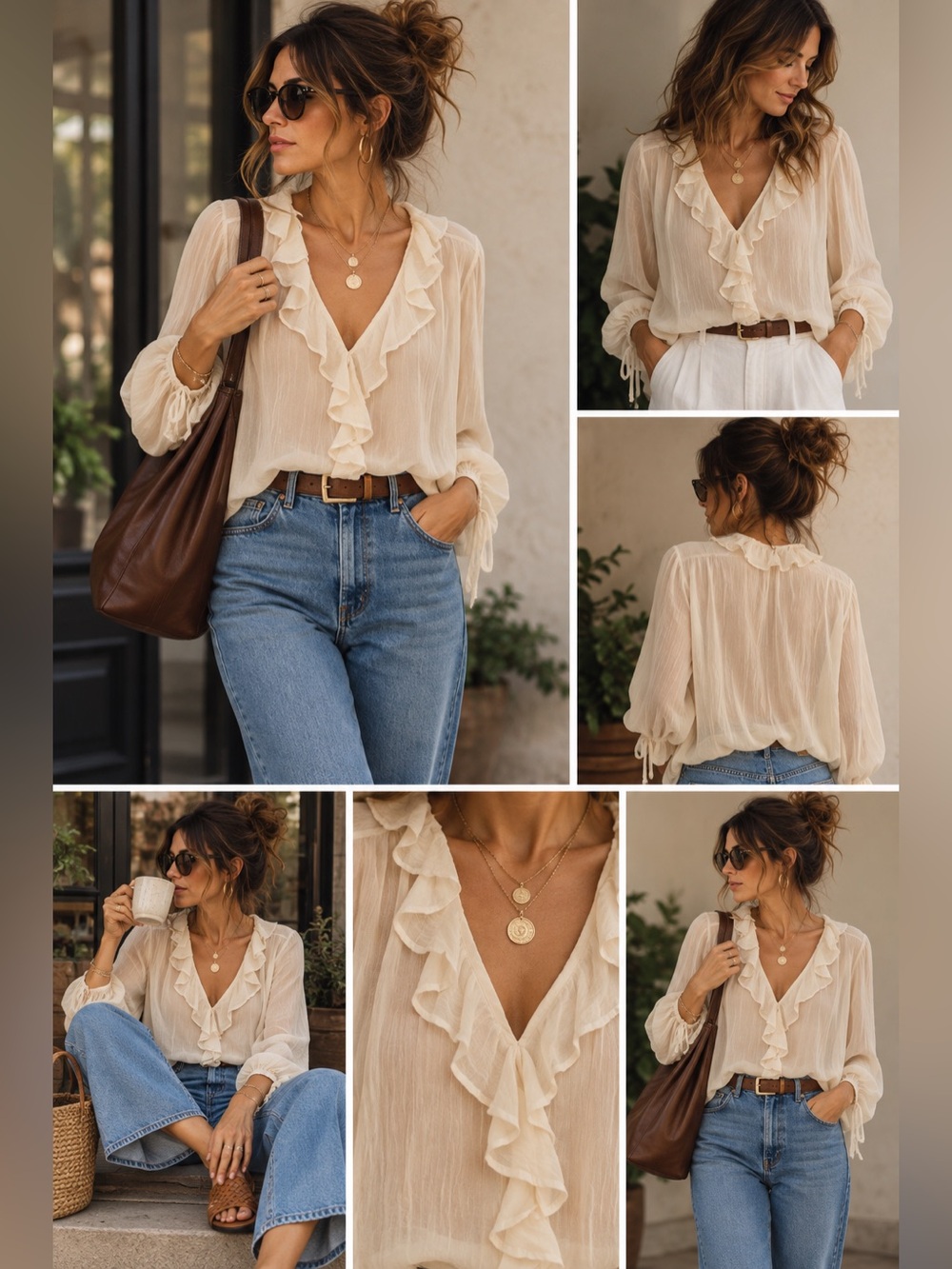 Old Navy Sheer Ruffle Top